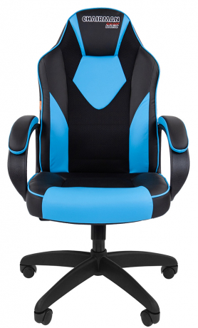 Игровое кресло Chairman Game 17 черный/голубой