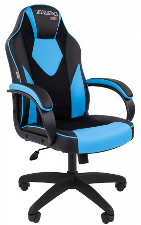 Игровое кресло Chairman Game 17 черный/голубой