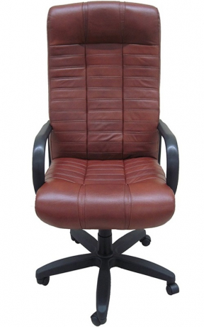 Кресло офисное Атлант Стандарт экокожа коричневая