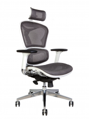 Игровое кресло Norden Hero white белый/серый