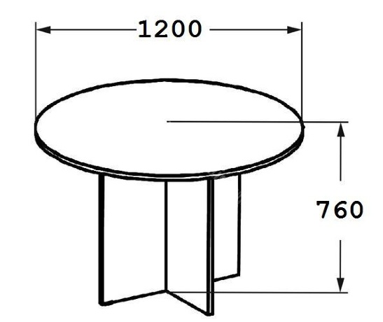 Стол офисный для переговоров Арго А-029 (120*120*76)