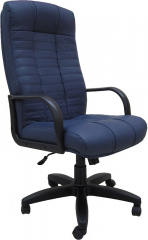 Кресло офисное Атлант Стандарт экокожа синяя