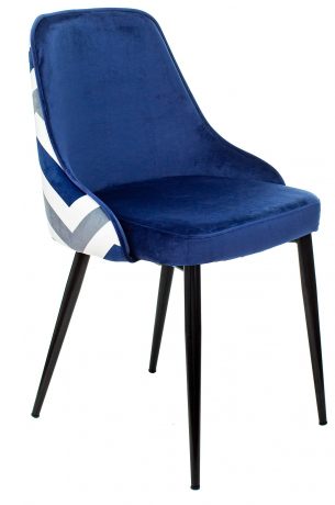 Стул для кухни Бюрократ KF-5 синий Italia 17 зигзаг