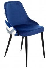 Стул для кухни Бюрократ KF-5 синий Italia 17 зигзаг