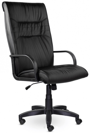 Кресло руководителя UTFC Бона B пластик экокожа черная