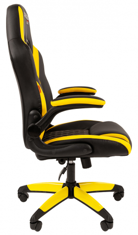 Игровое кресло Chairman Game 15 экокожа желтый/черный