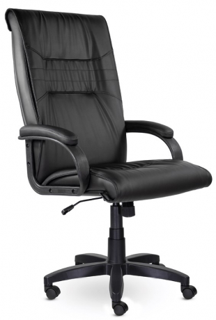 Кресло руководителя UTFC Бона B пластик-люкс экокожа черная