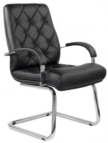 Конференц-кресло UTFC Верона К-10 Н/п хром экокожа черный