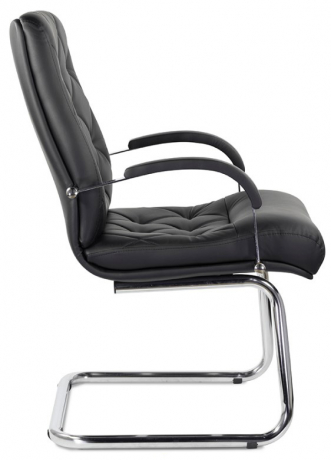 Конференц-кресло UTFC Верона К-10 Н/п хром экокожа черный