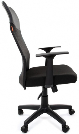 Кресло офисное компьютерное Chairman 610 LT экокожа/сетка/ткань черная