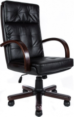 Офисное кресло руководителя Президент Экстра кожа черная