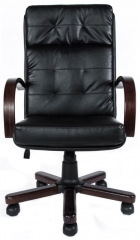 Офисное кресло руководителя Президент Экстра кожа черная
