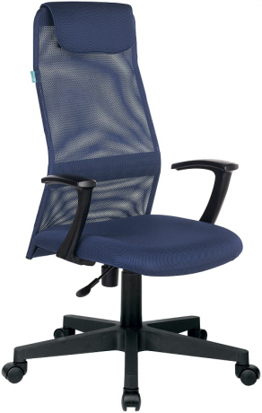 Кресло офисное Бюрократ KB-8 синий сетка/ткань