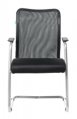 Офисное конференц-кресло Бюрократ CH-599AV черный TW-11 сетка/ткань