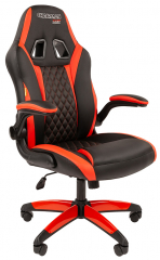 Игровое кресло Chairman Game 15 экокожа красный/черный