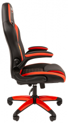 Игровое кресло Chairman Game 15 экокожа красный/черный