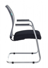 Офисное конференц-кресло Бюрократ CH-599AV серый/черный TW-32K03 сетка/ткань