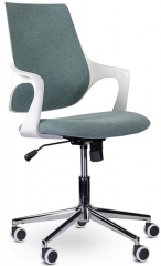 Компьютерное кресло Ситро М-804 WHITE CH бирюзовый ткань