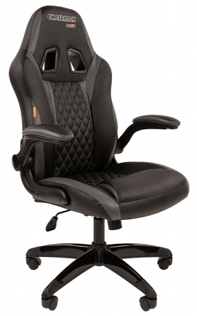Игровое кресло Chairman Game 15 экокожа серый/черный