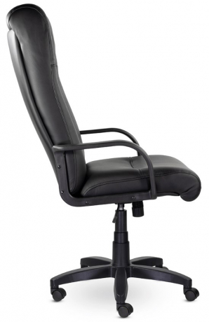 Кресло руководителя UTFC Парламент B пластик экокожа черная