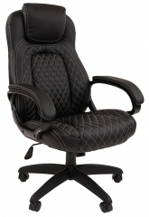 Офисное кресло руководителя Chairman 432 экокожа черная