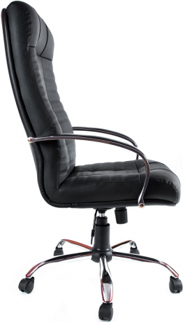Офисное кресло руководителя Атлант Хром M-PP экокожа черная