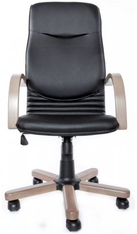 Офисное кресло руководителя Нова Экстра кожа черная