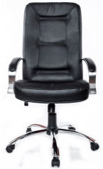 Офисное кресло руководителя Сенатор Хром M кожа черная
