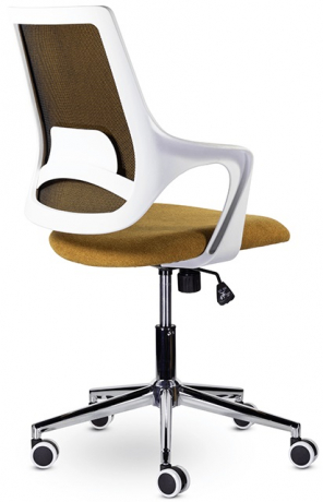 Компьютерное кресло Ситро М-804 WHITE CH оранжевый ткань