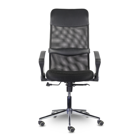 Компьютерное кресло МС-040 Директ Люкс В хром Cp Z11/TW-01/Е11-к (черный)