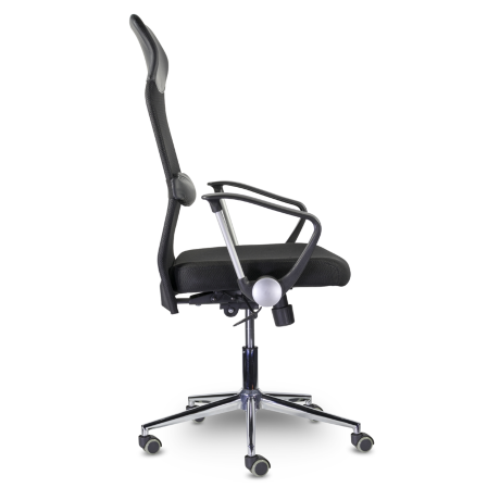 Компьютерное кресло МС-040 Директ Люкс В хром Cp Z11/TW-01/Е11-к (черный)