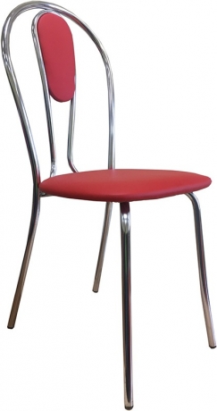 Стул для кухни Венус-М хром экокожа красная