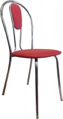Стул для кухни Венус-М хром экокожа красная