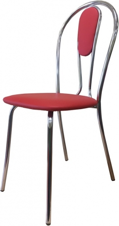 Стул для кухни Венус-М хром экокожа красная