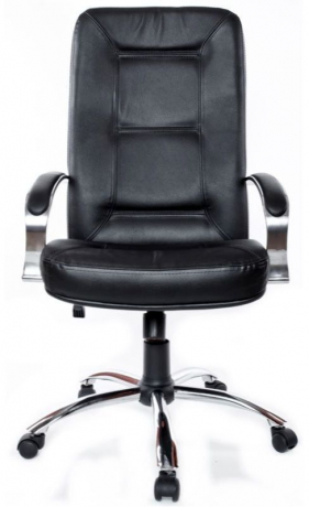 Офисное кресло руководителя Сенатор Хром M экокожа черная