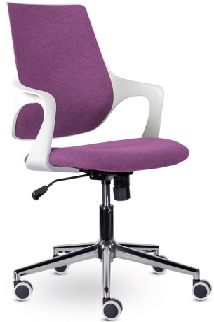 Компьютерное кресло Ситро М-804 WHITE CH сиреневый ткань