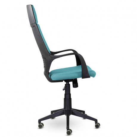 Офисное кресло Norden IQ Black небесно-голубая ткань