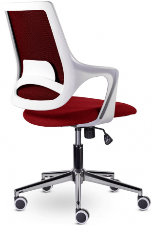 Компьютерное кресло Ситро М-804 WHITE CH красный ткань
