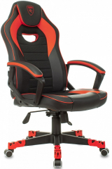 Кресло компьютерное игровое Zombie GAME 16 черный/красный текстиль/экокожа