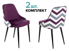 Стул для кухни Бюрократ KF-5_2 комплект 2 шт. фиолетовый зигзаг