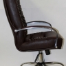 Офисное кресло руководителя Болеро Хром кожа бордовая