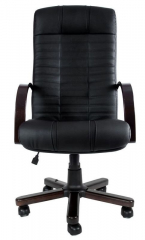 Офисное кресло руководителя Атлант Экстра кожзам черный