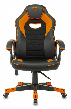 Кресло компьютерное игровое Zombie GAME 16 черный/оранжевый текстиль/экокожа