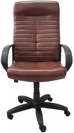 Компьютерное кресло Евростиль 480 кожа коричневая