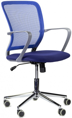 Компьютерное кресло Хэнди М-806 GRAY CH синий ткань/сетка