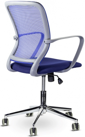 Компьютерное кресло Хэнди М-806 GRAY CH синий ткань/сетка