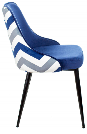 Стул для кухни Бюрократ KF-5_2 комплект 2 шт. темно-синий зигзаг 