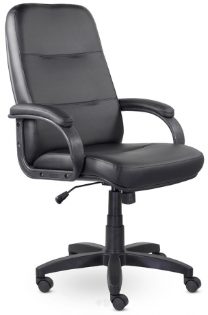 Кресло руководителя UTFC Пилот В пластик-люкс 727 экокожа черная