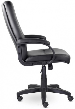 Кресло руководителя UTFC Пилот В пластик-люкс 727 экокожа черная