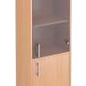 Шкаф офисный узкий Арго А-321 + А-стл321 (56*37*200) тонированное стекло